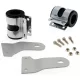 Kit suporți far Bihr Ø31 mm, lungime 90 mm, cromat, universal A05-00081