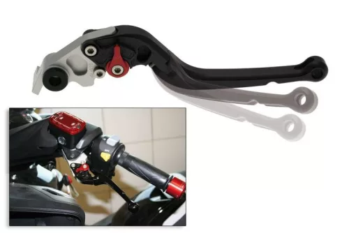 Manetă stânga rabatabilă Bihr aluminiu anodizat negru A31F-4005L