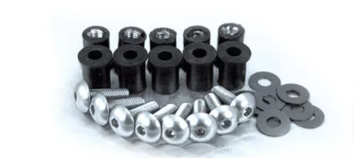 Kit șuruburi + inserții + șaibe Bihr negru Ø5 mm A99-00111