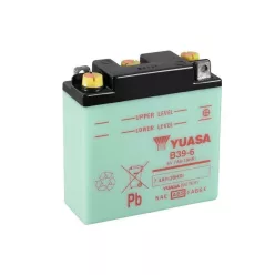   Baterie moto Yuasa B39-6 convențională fără electrolit, 6V 7,4Ah