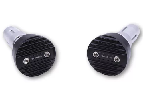Capete de ghidon Highsider Wave, negru (pereche)