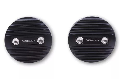 Capete de ghidon Highsider Wave, negru (pereche)