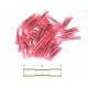 Conectori cap la cap termocontractabili Bihr 0,5–1,5 mm², roșu transparent (50 buc) BHT1