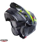 Casca Caberg Tourmax X SV Sarabe L1 gun metal (titanium)/negru/galben fluor mat