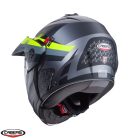 Casca Caberg Tourmax X SV Sarabe L1 gun metal (titanium)/negru/galben fluor mat