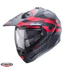 Casca Caberg Tourmax X SV Sarabe L2 gun metal (titanium)/negru/rosu mat