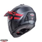 Casca Caberg Tourmax X SV Sarabe L2 gun metal (titanium)/negru/rosu mat