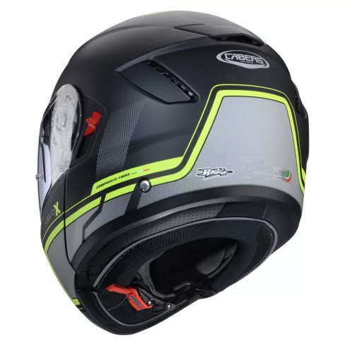 Casca Caberg Levo X Elite L6 negru/gri/galben fluor mat Pinlock ready