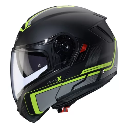 Casca Caberg Levo X Elite L6 negru/gri/galben fluor mat Pinlock ready