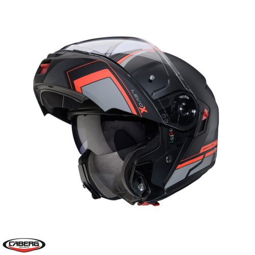 Casca Caberg Levo X Elite L7 negru/gri/rosu fluor mat