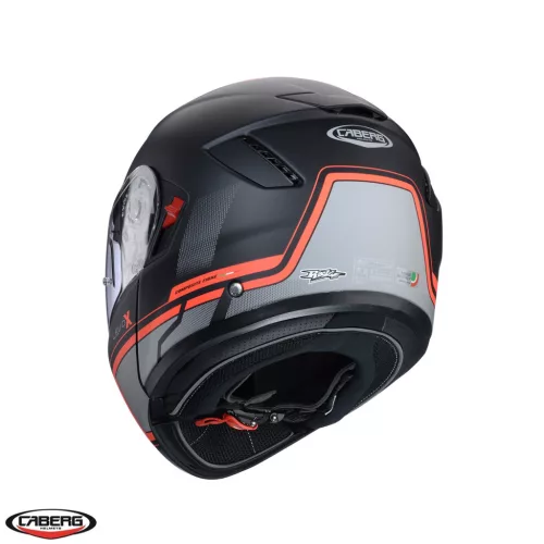 Casca Caberg Levo X Elite L7 negru/gri/rosu fluor mat Pinlock ready