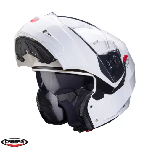 Casca Caberg Duke X SV alb metalic lucios Pinlock ready