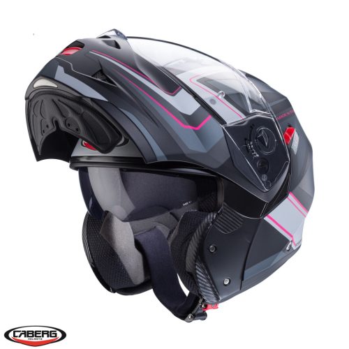 Casca Caberg Duke X SV Tour G5 negru/fuchsia /antracit mat Pinlock ready - lentila Pinlock inclusa - Negru/fuchsia/antracit mat