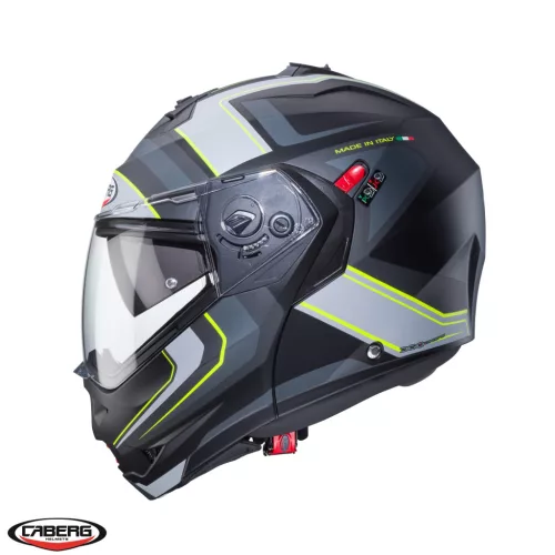 Casca Caberg Duke X SV Tour I5 negru/galben fluor/antracit mat Pinlock ready