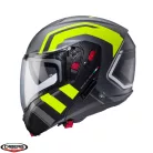 Casca Caberg Horus X Road L1 gun metal /negru/galben fluor mat Pinlock ready