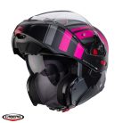 Casca Caberg Horus X Road M1 gun metal /negru/fuchsia mat Pinlock ready - lentila Pinlock inclusa - Titanium/negru/fuchsia mat