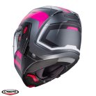 Casca Caberg Horus X Road M1 gun metal /negru/fuchsia mat Pinlock ready - lentila Pinlock inclusa - Titanium/negru/fuchsia mat