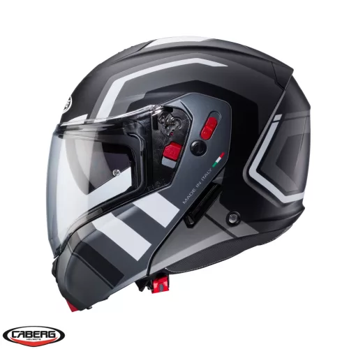 Casca Caberg Horus X Road M4 negru/gun metal /alb mat Pinlock ready