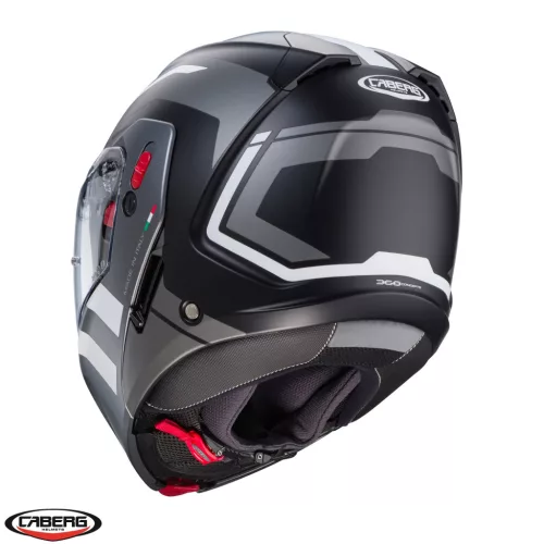 Casca Caberg Horus X Road M4 negru/gun metal /alb mat Pinlock ready