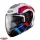 Casca Caberg Horus X Road M6 alb/rosu/albastru lucios Pinlock ready