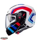 Casca Caberg Horus X Road M6 alb/rosu/albastru lucios