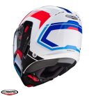 Casca Caberg Horus X Road M6 alb/rosu/albastru lucios