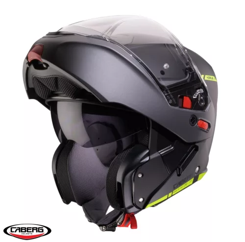 Casca Caberg Horus X Ray L6 negru/gri/galben fluor mat Pinlock ready
