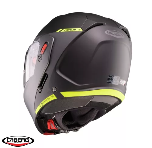 Casca Caberg Horus X Ray L6 negru/gri/galben fluor mat Pinlock ready