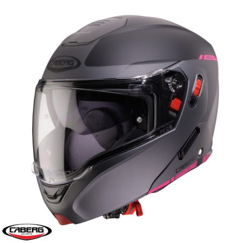 Casca Caberg Horus X Ray L9 negru/gri/fuchsia mat Pinlock ready - lentila Pinlock inclusa - Negru/gri/fuchsia mat