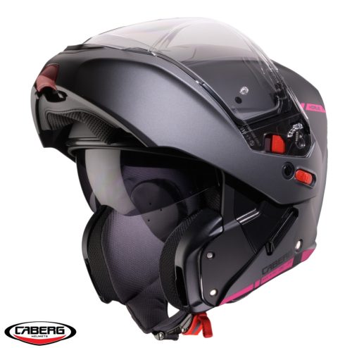 Casca Caberg Horus X Ray L9 negru/gri/fuchsia mat Pinlock ready - lentila Pinlock inclusa - Negru/gri/fuchsia mat