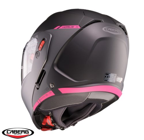 Casca Caberg Horus X Ray L9 negru/gri/fuchsia mat Pinlock ready - lentila Pinlock inclusa - Negru/gri/fuchsia mat