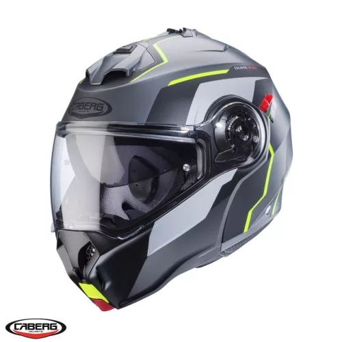 Casca Caberg Duke Evo Move L1 SV gun metal /negru/galben fluor mat Pinlock ready