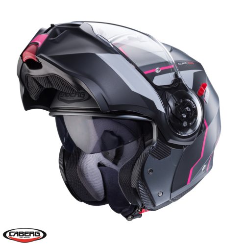 Casca Caberg Duke Evo Move M1 SV gun metal /negru/fuchsia mat Pinlock ready – lentila Pinlock inclusa
