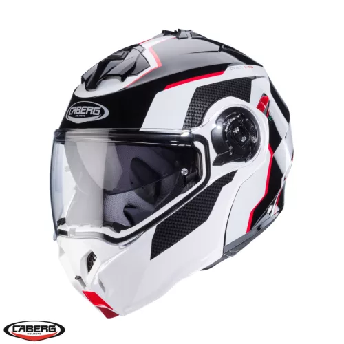 Casca Caberg Duke Evo Move M3 SV negru/alb/rosu lucios Pinlock ready