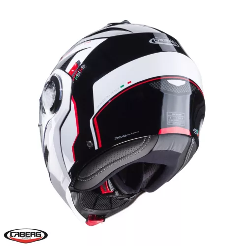 Casca Caberg Duke Evo Move M3 SV negru/alb/rosu lucios Pinlock ready