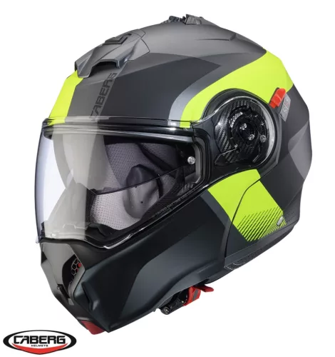 Casca Caberg Duke Evo SV Indy L1 gun metal /galben fluor/negru mat Pinlock ready