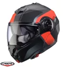 Casca Caberg Duke Evo SV Indy L2 gun metal /rosu fluor/negru mat Pinlock ready