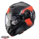 Casca Caberg Duke Evo SV Indy L2 gun metal /rosu fluor/negru mat Pinlock ready