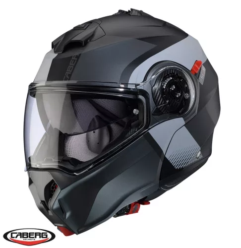 Casca Caberg Duke Evo SV Indy P7 SV negru/gun metal /gri mat Pinlock ready