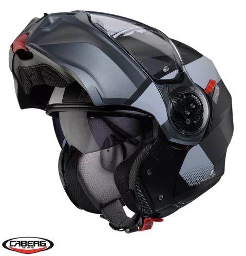 Casca Caberg Duke Evo SV Indy P7 SV negru/gun metal /gri mat Pinlock ready