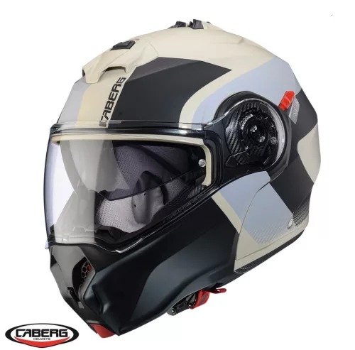 Casca Caberg Duke Evo SV Indy P8 sand /negru/gri mat Pinlock ready