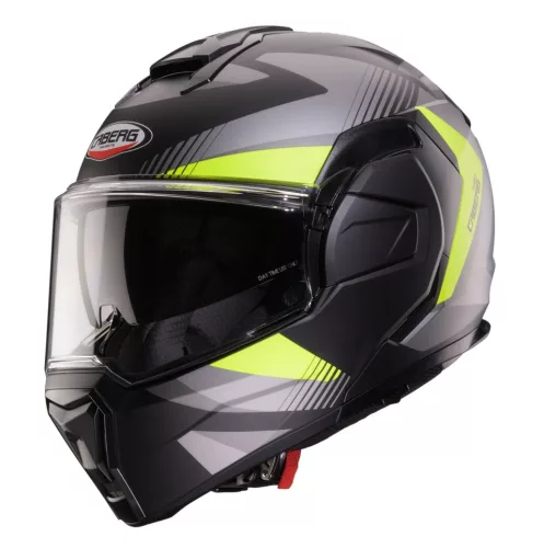 Casca Caberg Trip SV Lunar L6 negru/gri/galben fluor mat Pinlock ready