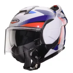   Casca Caberg Trip SV Lunar O5 alb/rosu/albastru lucios Pinlock ready