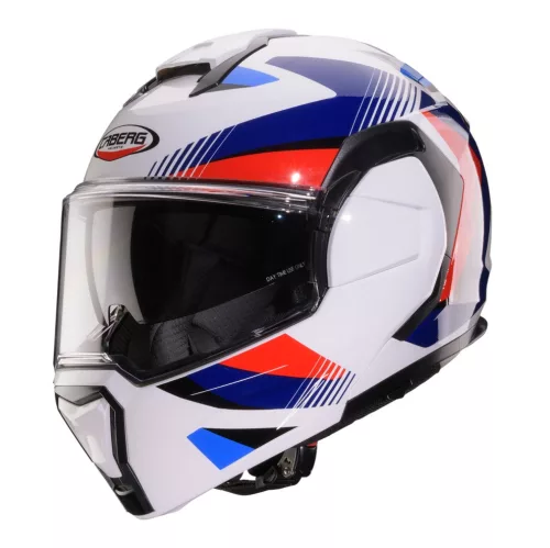 Casca Caberg Trip SV Lunar O5 alb/rosu/albastru lucios Pinlock ready