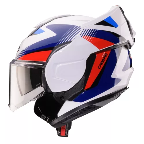 Casca Caberg Trip SV Lunar O5 alb/rosu/albastru lucios Pinlock ready