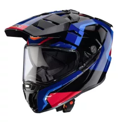   Casca adventure/off road Caberg Tanami SV Scram O4 negru/albastru/rosu lucios Pinlock ready