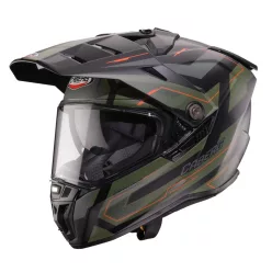   Casca adventure/off road Caberg Tanami SV Ranger N6 negru/verde military/portocaliu mat Pinlock ready