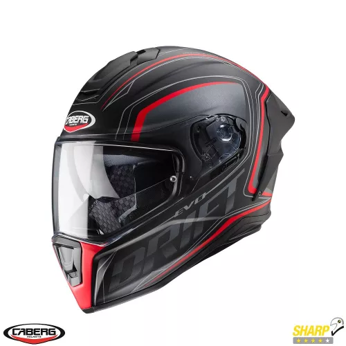 Casca Caberg Drift Evo SV Integra H9 negru antracit rosu fluor mat Pinlock ready