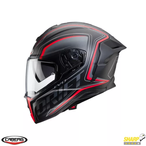 Casca Caberg Drift Evo SV Integra H9 negru antracit rosu fluor mat Pinlock ready