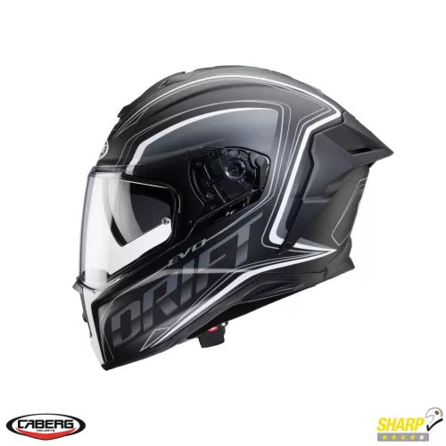 Casca Caberg Drift Evo SV Integra I0 negru/antracit/alb mat Pinlock ready